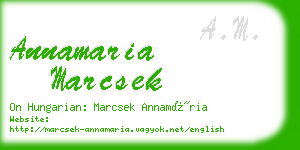 annamaria marcsek business card